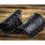 Leather Cuffs Bracers Dragon Scale design: a pair